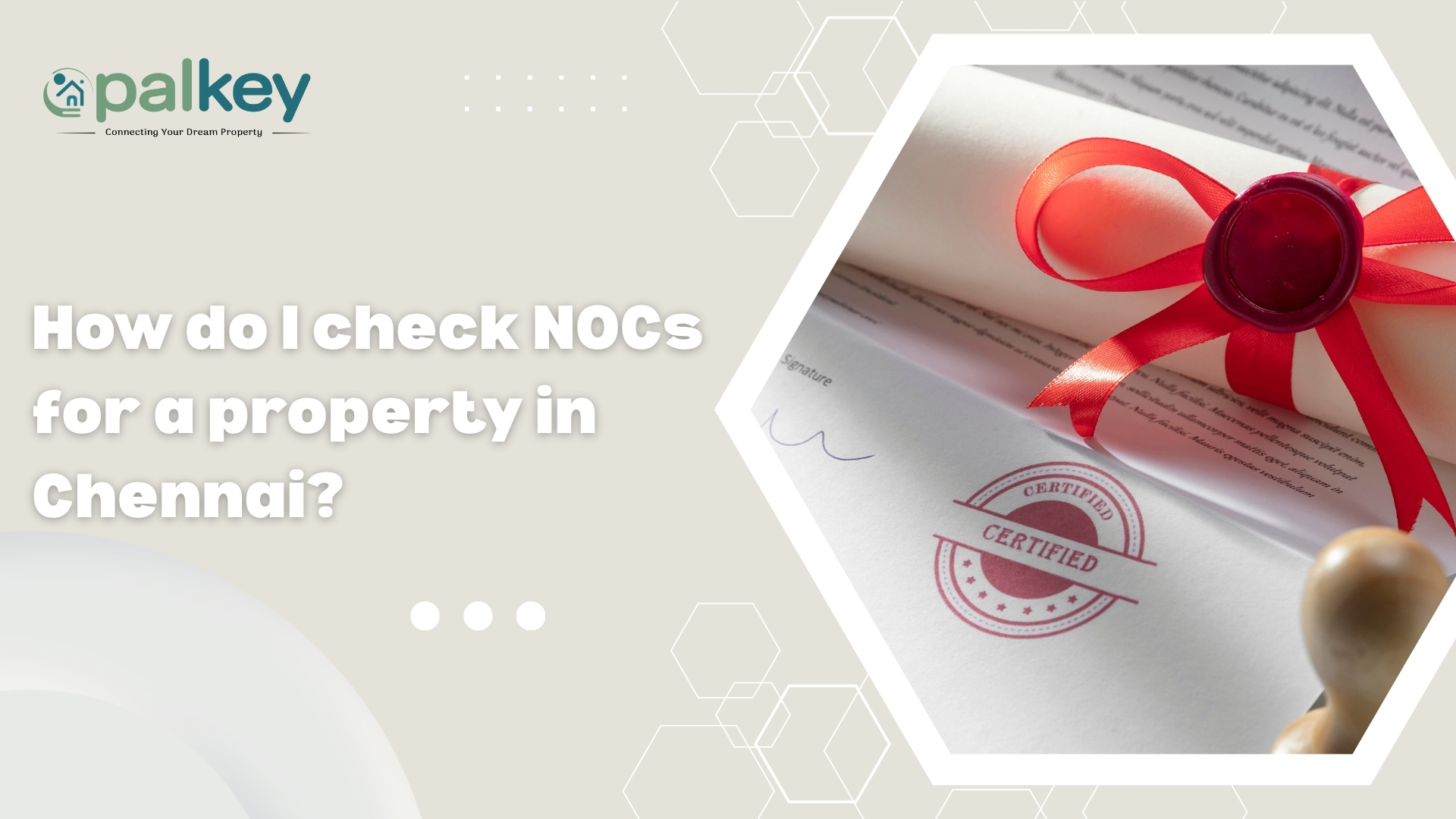 A certified legal document with a red seal, illustrating the importance of checking NOCs for a property in Chennai.